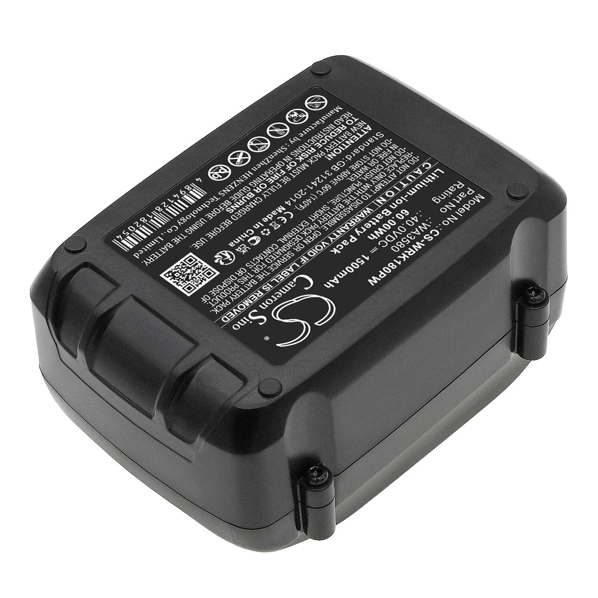 40.0v, Li-ion, 1500mah, Battery Fits Worx Wa3747, Wa3877, Wg180, 60.00wh Power Tools Cameron Sino Technology Limited (Power Tools)   