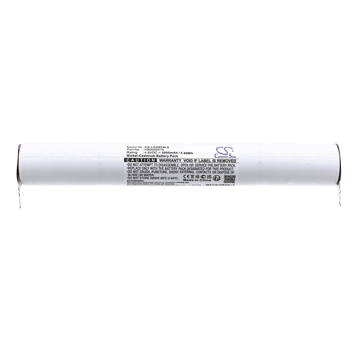 4.8v, Ni-cd, 2000mah, Battery Fits Legrand, 61884, 9342819, 9.60wh Emergency Lighting Cameron Sino Technology Limited   