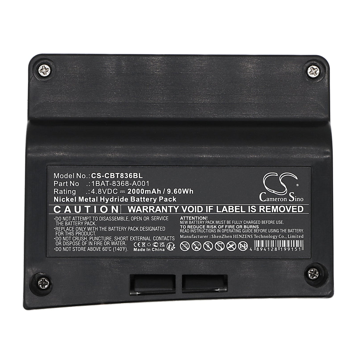 4.8V, Ni-MH, 2000mAh, Crane Remote Battery fits Cattron Theimeg, Laird Lrc-s, Lrc-s, 9.60Wh Crane Remote Control Cameron Sino Technology Limited   