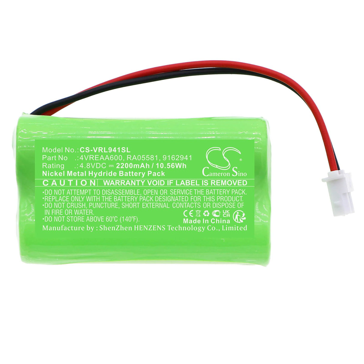 4.8v, Ni-mh, 2200mah, Battery Fits Volvo, C70, S70, 10.56wh Siren Alarm Cameron Sino Technology Limited   