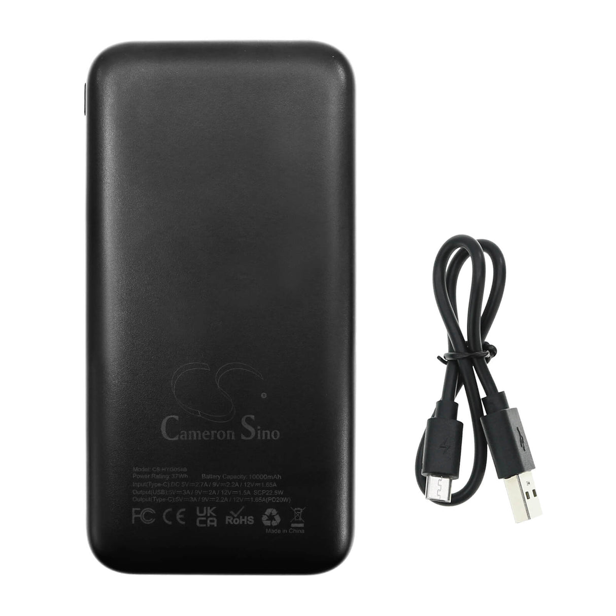 5.0v, Li-polymer, 10000mah, Battery Fits Cameron Sino Black Power Bank 10000mah, 50.00wh Power Bank Cameron Sino Technology Limited   