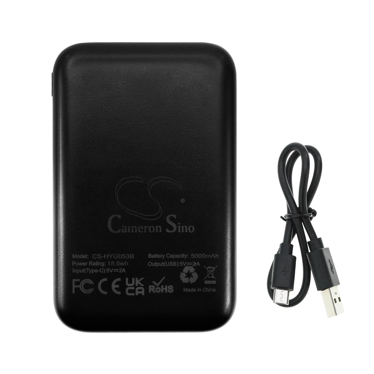 5.0v, Li-polymer, 5000mah, Battery Fits Cameron Sino Black Power Bank 5000mah, 25.00wh Power Bank Cameron Sino Technology Limited   