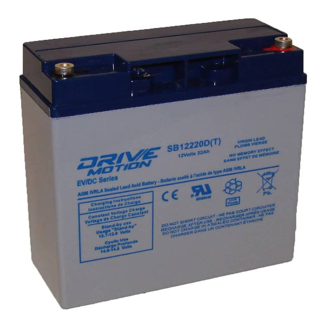 6-dzm-20 12 Volt 22 Ah Deep Cycle Scooter Battery Threaded Battery By Use DriveMotion   