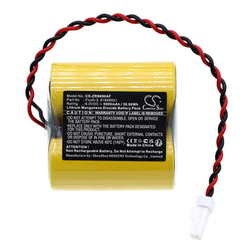 6.0v, Li-MnO2, 5000mah, Automatic Flusher Battery Fits Zurn P6900-gen, Z6912-gen, 30.00wh