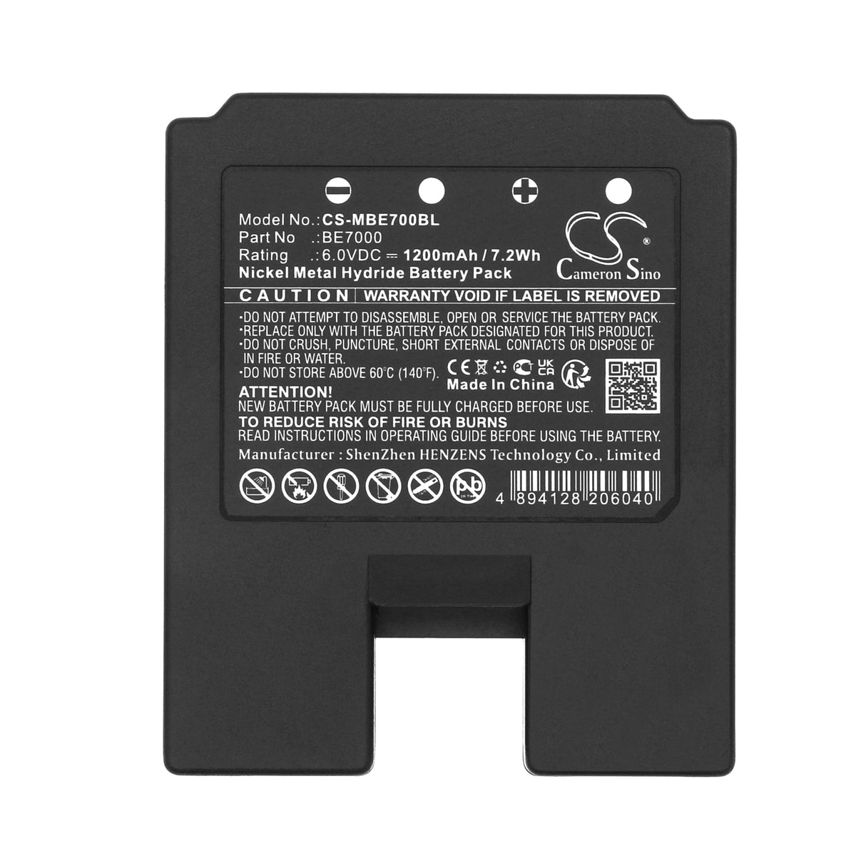 6.0V, Ni-MH, 1200mAh Crane Remote Control Battery fits Imet, Micron, 7.2Wh Crane Remote Control Cameron Sino Technology Limited   