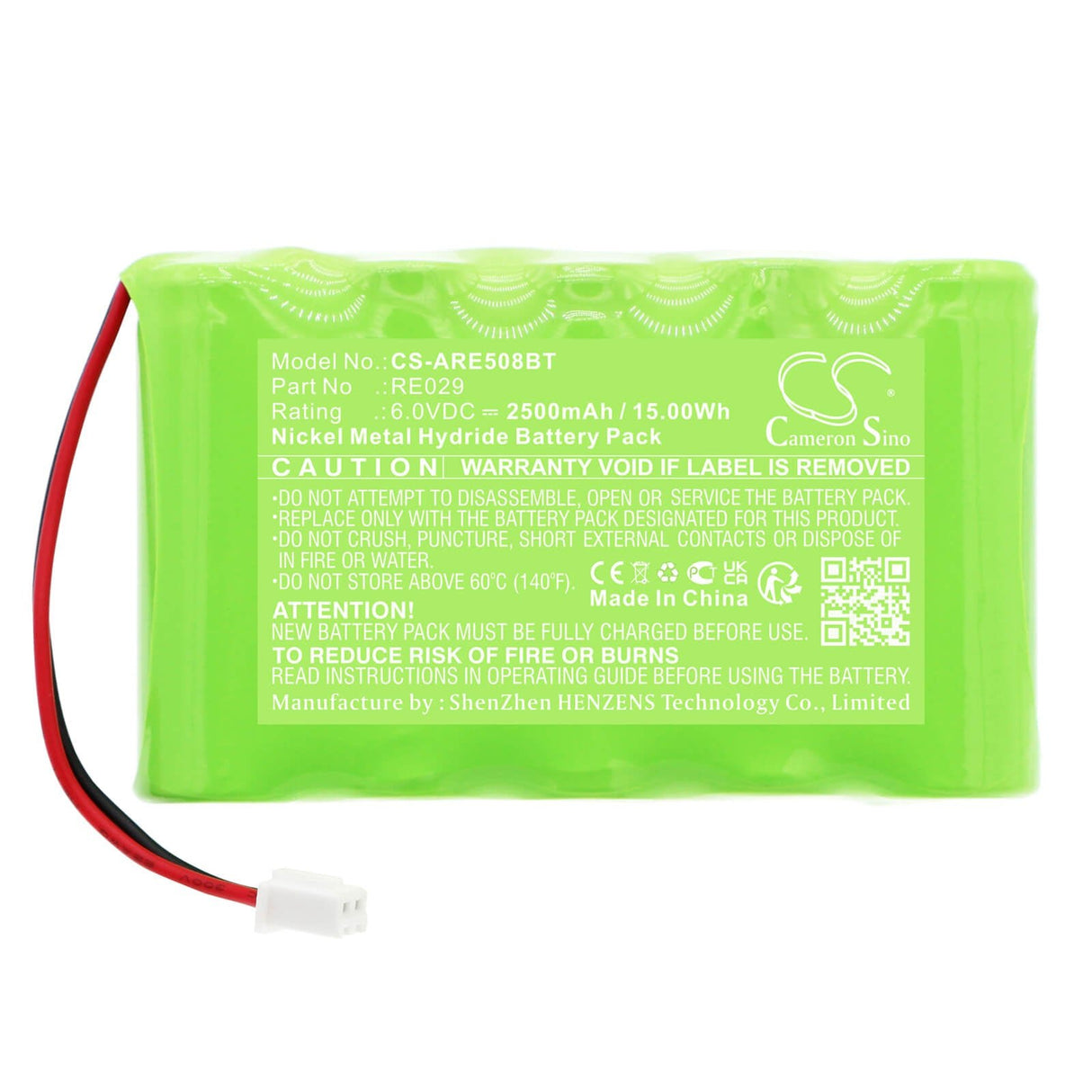 6.0v, Ni-mh, 2500mah, Alarm Battery Fits Alula, Connect+ Control Panel, Re508x, 15.00wh Alarm System Cameron Sino Technology Limited   