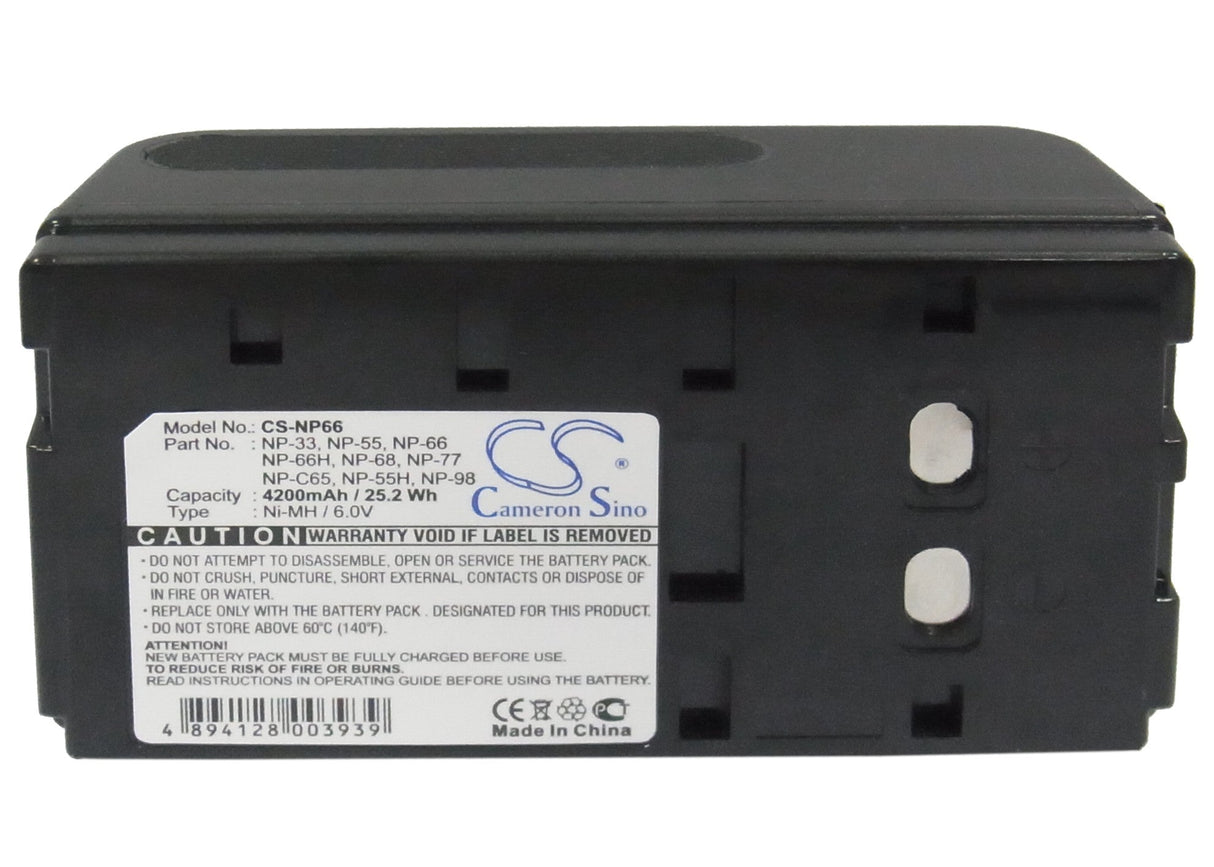 6.0v, Ni-mh, 4200mah, Battery Fits Panasonic PV-BP15, 25.20wh Camera Cameron Sino Technology Limited   