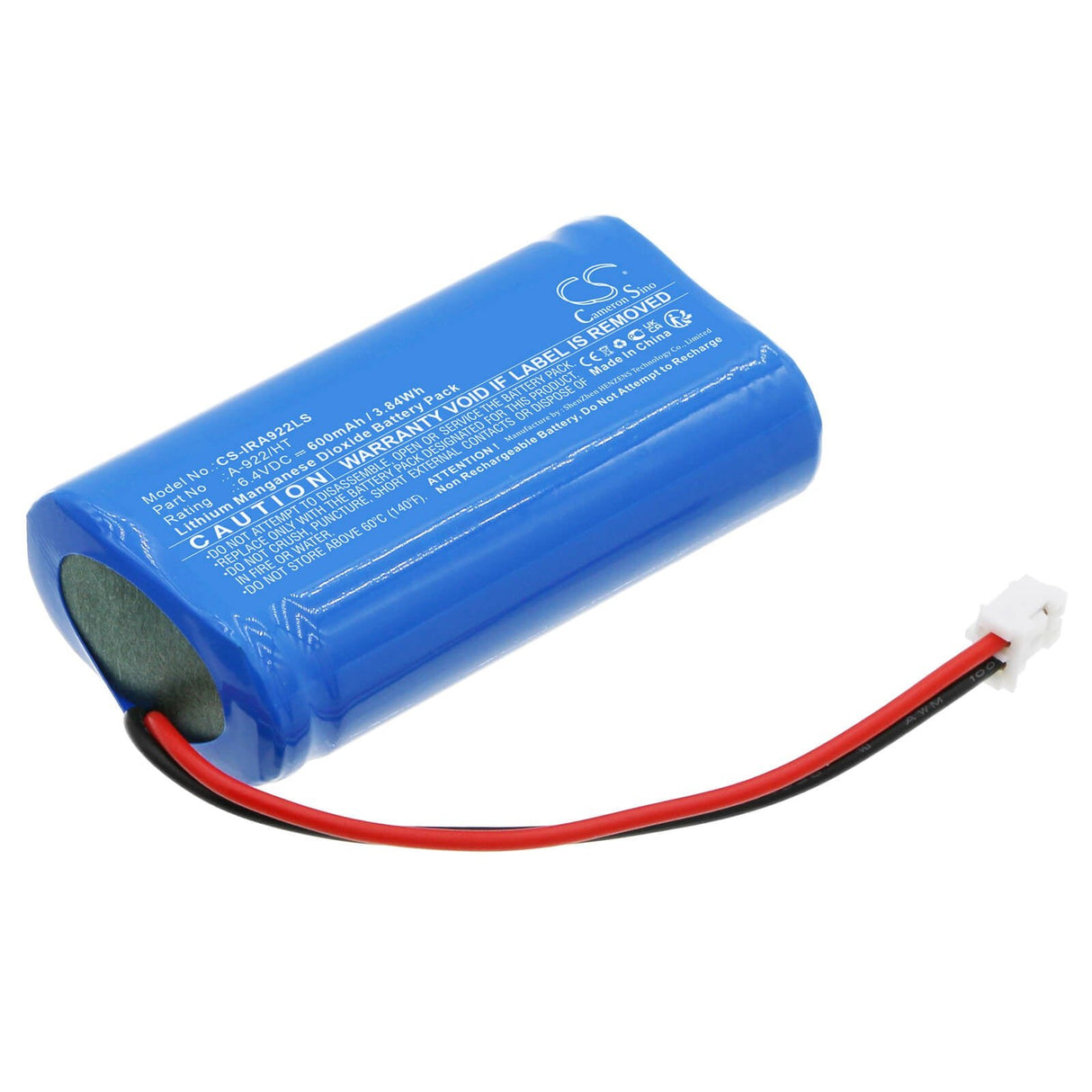 6.4v, Lifepo4, 600mah, Battery Fits Iron Lux, E73 417 12, 3.84wh Emergency Lighting Cameron Sino Technology Limited   