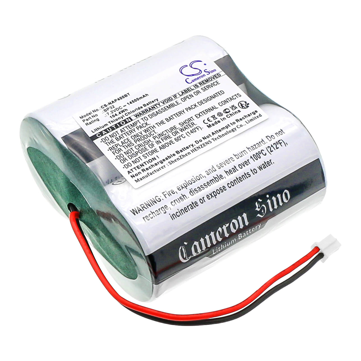 7.2v, Li-socl2, 14500mah, Alarm Battery Fits Noxalarm 151.016, 104.4wh Alarm System Cameron Sino Technology Limited   