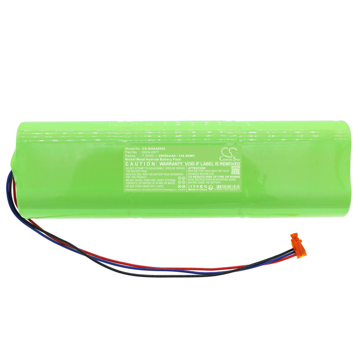 7.2v, Ni-mh, 20000mah, Equipment Battery Fits Bacharach, Eca 450 Analyzers, 144.00wh Equipment, Survey, Test Cameron Sino Technology Limited   