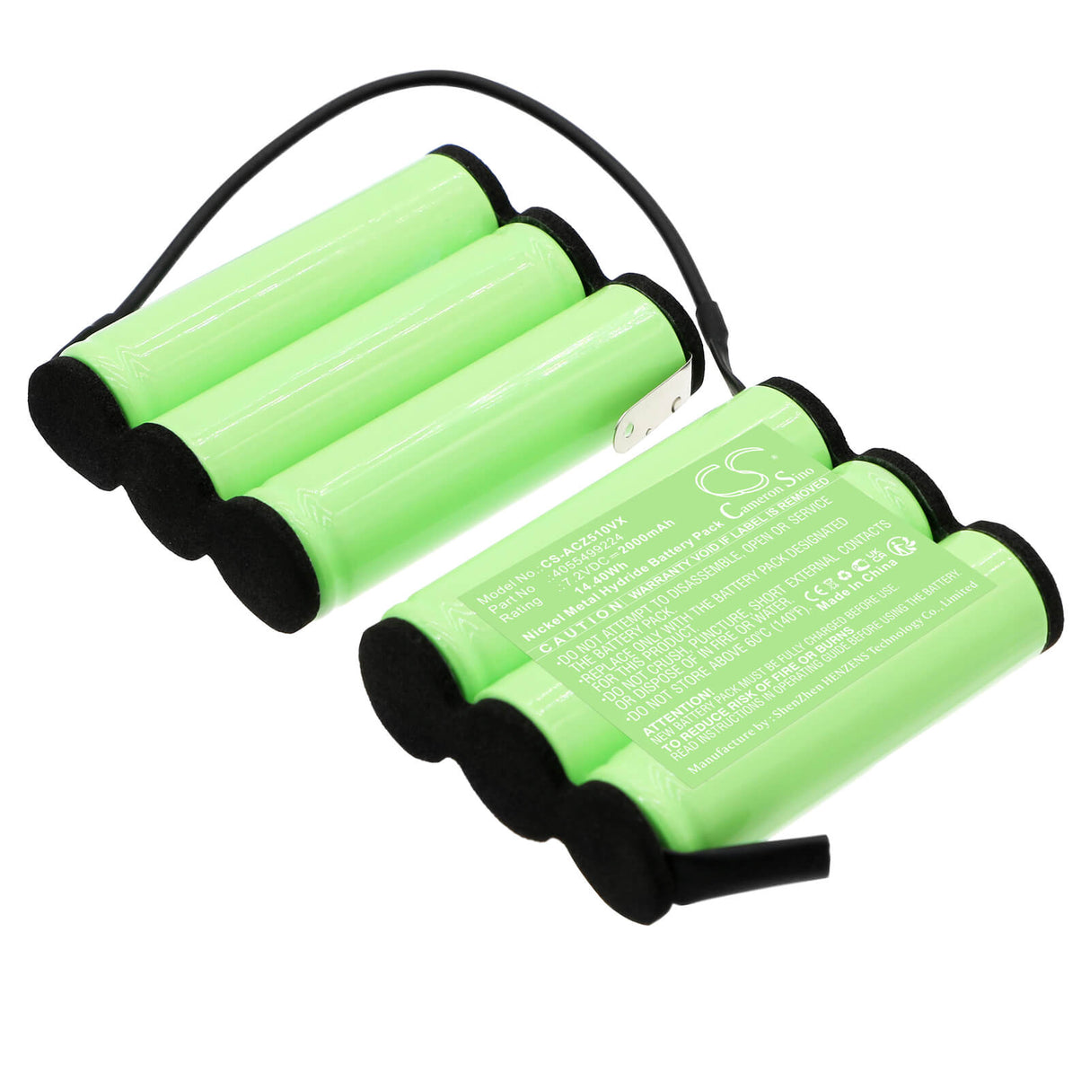 7.2v, Ni-mh, 2000mah, Battery Fits Aeg, Zb5106, 14.40wh Vacuum Cameron Sino Technology Limited   