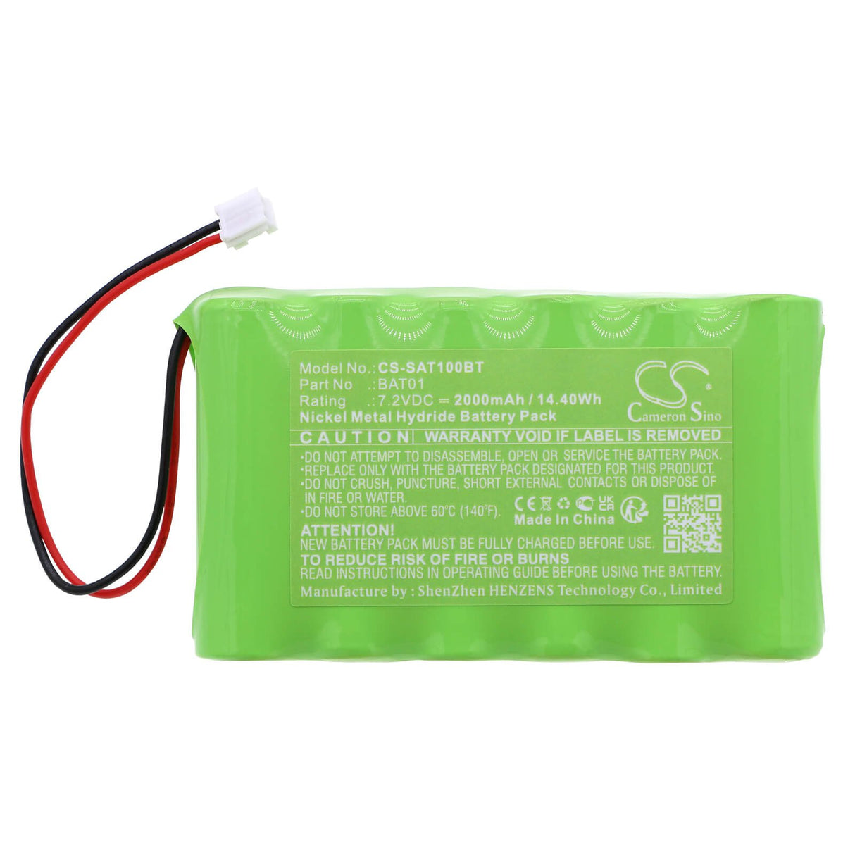 7.2v, Ni-mh, 2000mah, Alarm Battery Fits Scantronic, I-on Compact, 14.40wh Alarm System Cameron Sino Technology Limited   