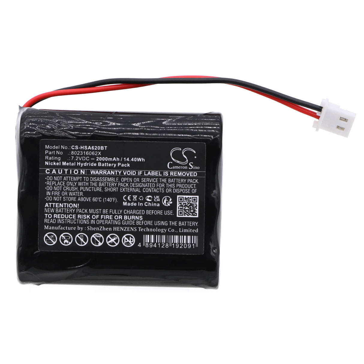 7.2v, Ni-mh, 2000mah, Alarm Battery Fits Yale, Smarthome Ena Pro Alarm Contro, 14.40wh Alarm System Cameron Sino Technology Limited   