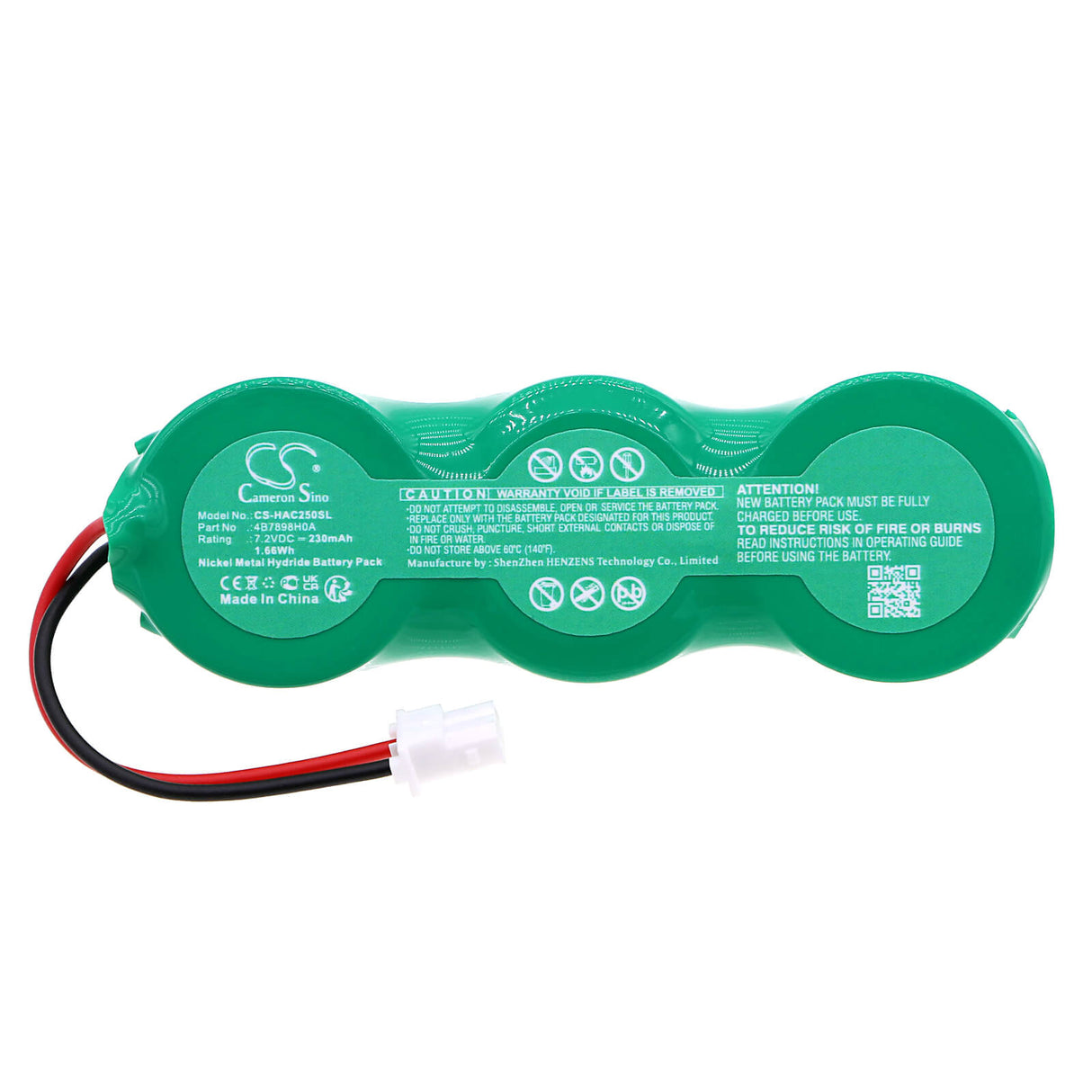 7.2v, Ni-mh, 230mah, Battery Fits Honda, Accord, Civic Alarm Siren, 1.66wh Siren Alarm Cameron Sino Technology Limited   