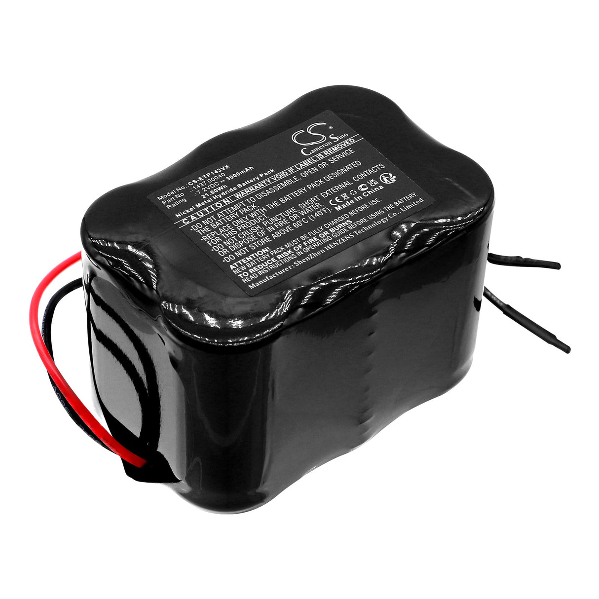 7.2V, Ni-MH, 3000mAh, Battery fits Eta, 1437 Ponto, 21.60Wh Vacuum Cameron Sino Technology Limited   