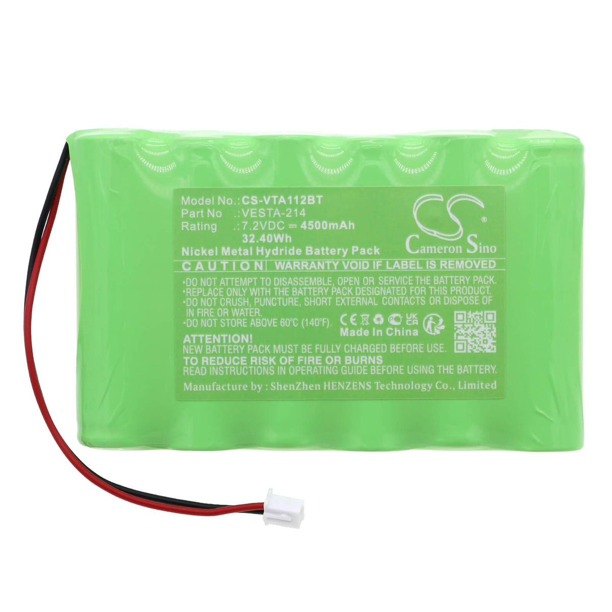 7.2v, Ni-mh, 4500mah, Alarm Battery Fits Vesta, Hybrid Power Plants, Vesta-111-nimh, 32.40wh Alarm System Cameron Sino Technology Limited   