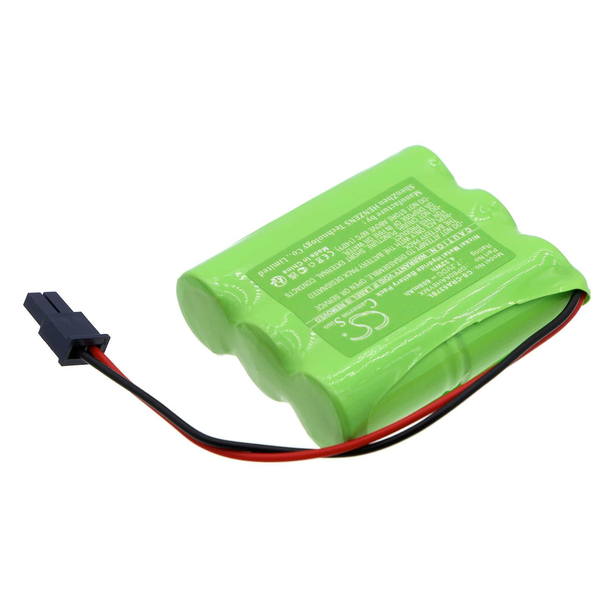 7.2v, Ni-mh, 600mah, Battery Fits Cobra, 5370, 5370 Alarm Sounder, 4.32wh Siren Alarm Cameron Sino Technology Limited   