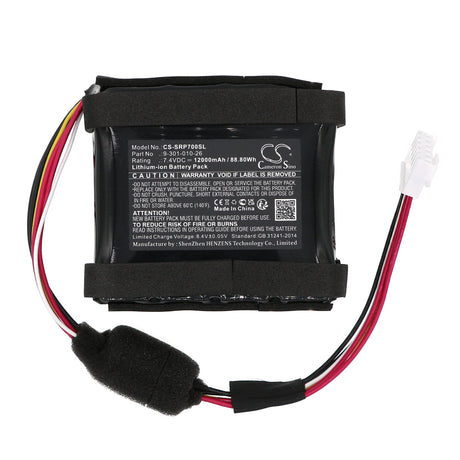 7.4V, Li-ion, 12000mAh, Battery fits Sony, Srs-xp700, 88.80Wh Speaker Cameron Sino Technology Limited   