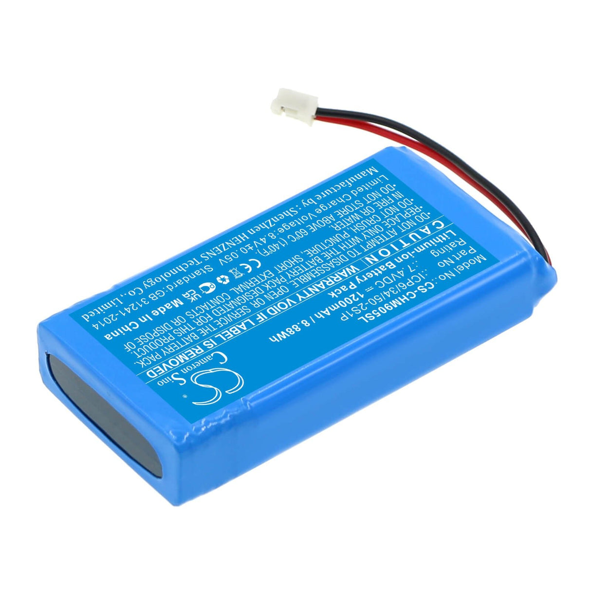 7.4v, Li-ion, 1200mah, Amplifier Battery Fits Chord Mojo Headphone Amplifier, 8.88wh Amplifier Cameron Sino Technology Limited   