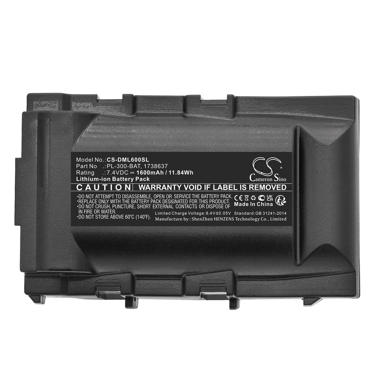 7.4v, Li-ion, 1600mah, Battery Fits 3m, Pl300, 11.84wh Portable Printer Cameron Sino Technology Limited   