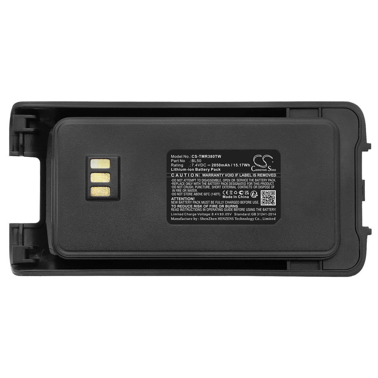 7.4v, Li-ion, 2050mah, Battery Fits Retevis, Rt50, Rt8, 15.17wh Two-Way Radio Cameron Sino Technology Limited   