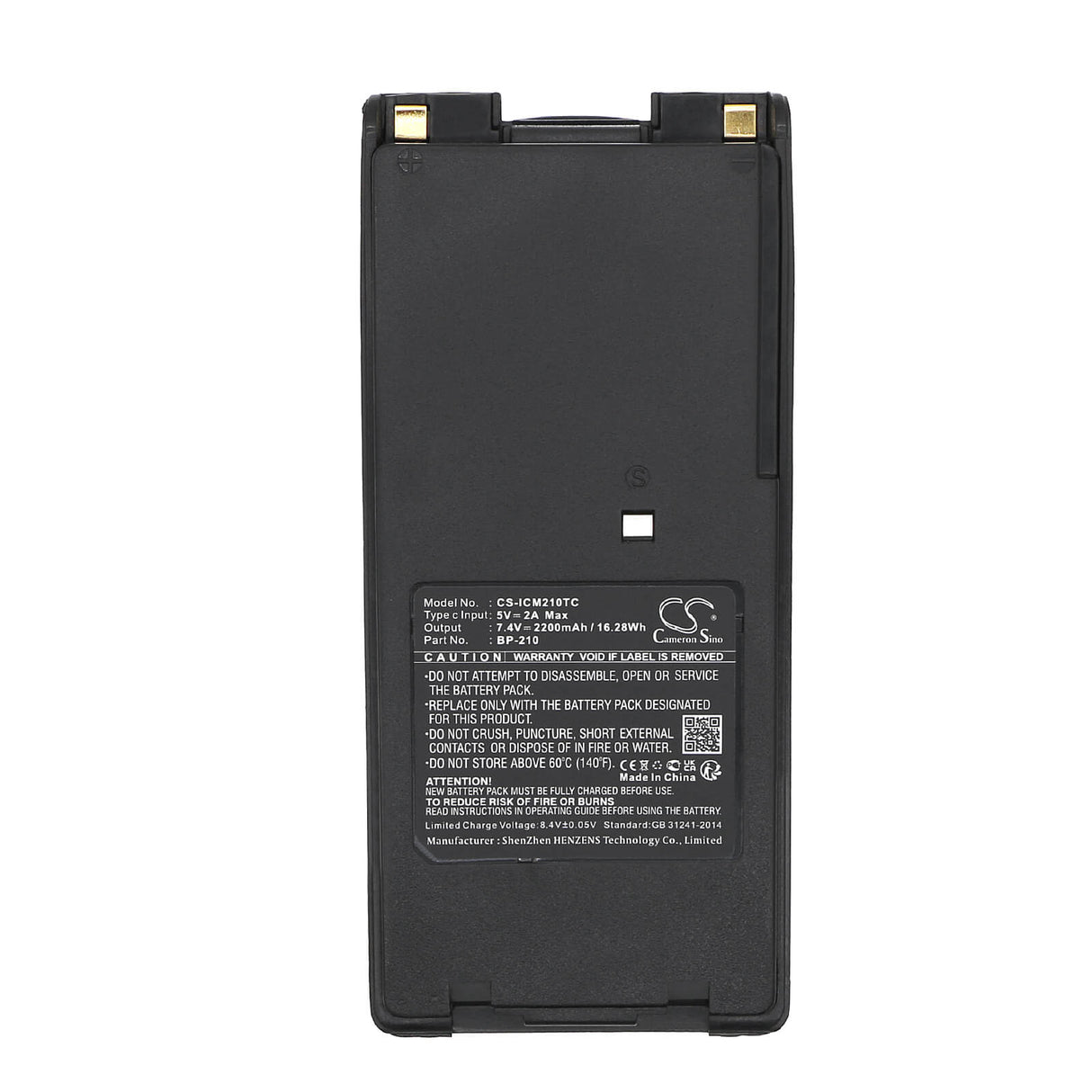 7.4V, Li-ion, 2200mAh, Battery fits Icom, Ic-a24, Ic-a24e, 16.28Wh Two-Way Radio Cameron Sino Technology Limited   