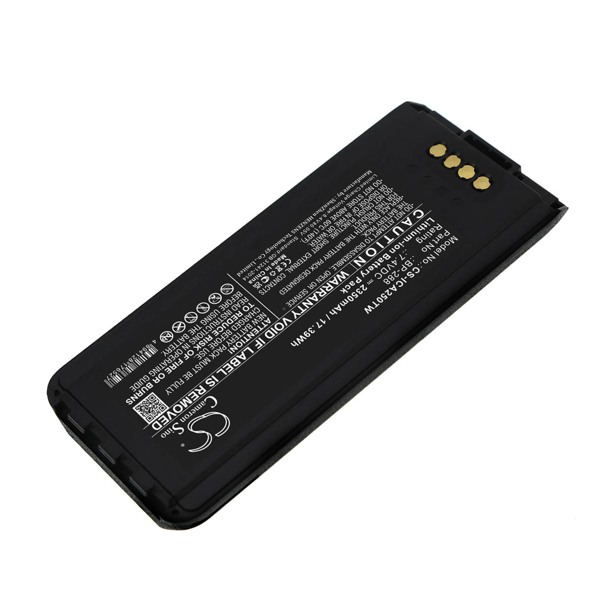 7.4v, Li-ion, 2350mah, Battery Fits Icom, Ic-a25, Ic-a25ce, 17.39wh Two-Way Radio Cameron Sino Technology Limited   