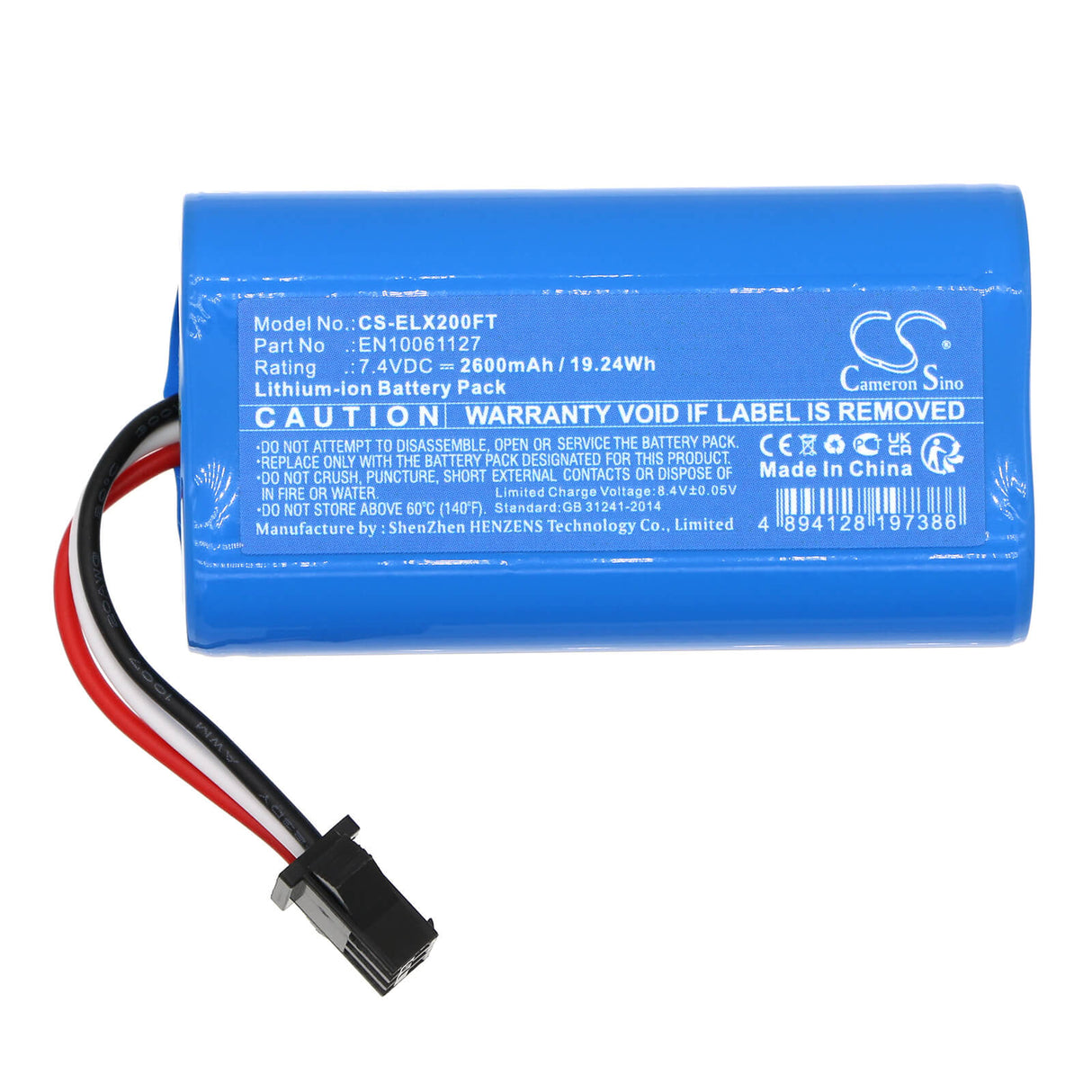 7.4v, Li-ion, 2600mah, Battery Fits Esylux, Slp-2, 19.24wh Flashlight Cameron Sino Technology Limited   