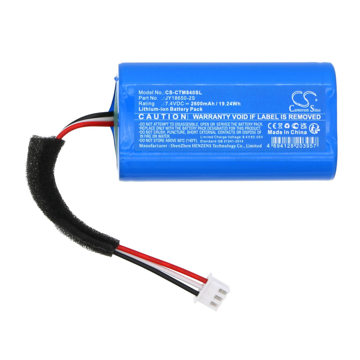 7.4v, Li-ion, 2600mah, Speaker battery Fits Creative Mf8405, Muvo Go, 19.24wh Speaker Cameron Sino Technology Limited   