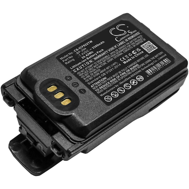 7.4v, Li-ion, 3300mah, Battery Fit's Icom, Ic-f52d, Ic-f62d, Ic-m85, 24.42wh Two-Way Radio Cameron Sino Technology Limited   