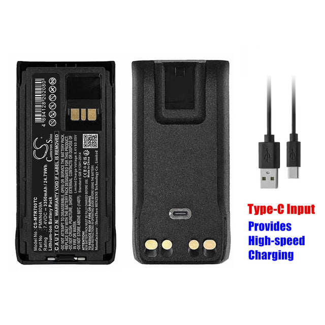 7.4V, Li-ion, 3350mAh, Battery fits Motorola, R7, R7a, 24.79Wh Two-Way Radio Cameron Sino Technology Limited   