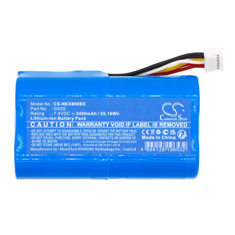 7.4v, Li-ion, 3400mah, Battery Fits Nexgo, N86, 25.16wh Payment Terminal Cameron Sino Technology Limited   