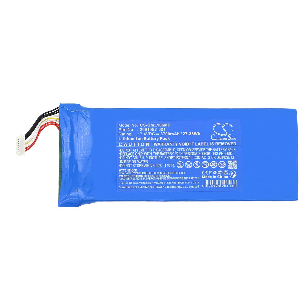 7.4V, Li-ion, 3700mAh, Battery fits Ge, Mack Link, 27.38Wh Medical Cameron Sino Technology Limited (Medical)   