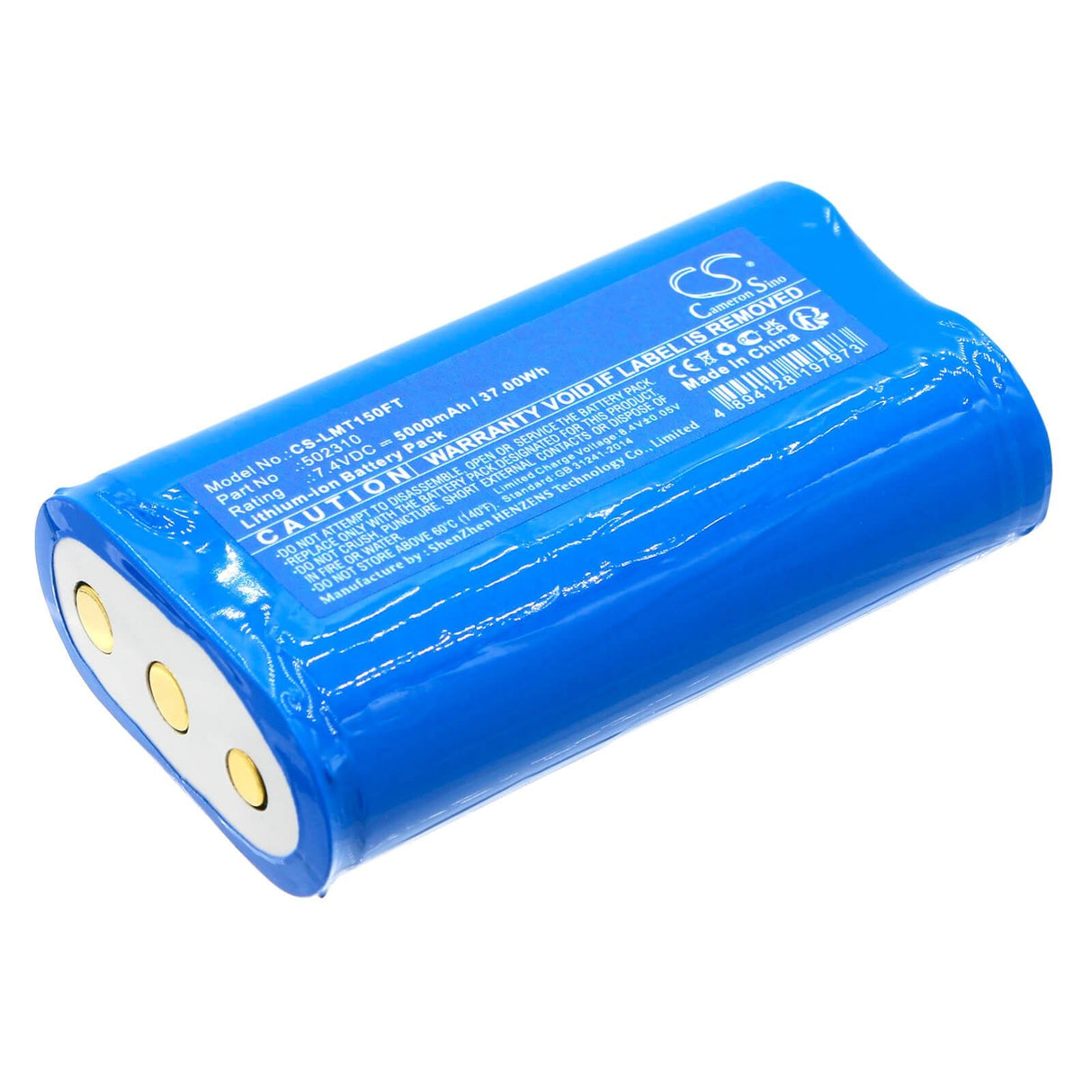 7.4v, Li-ion, 5000mah, Battery Fits Ledlenser, H15r Core, H19r Core, 37.00wh Flashlight Cameron Sino Technology Limited   