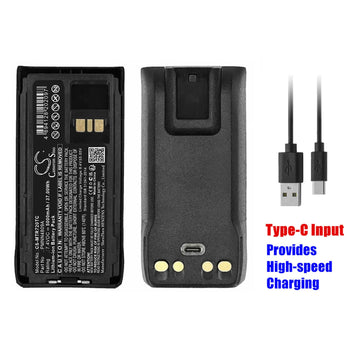 7.4V, Li-ion, 5000mAh, Two-Way Radio Battery with USB-C Charge Port fits Motorola, R7, R7a, 37.00Wh