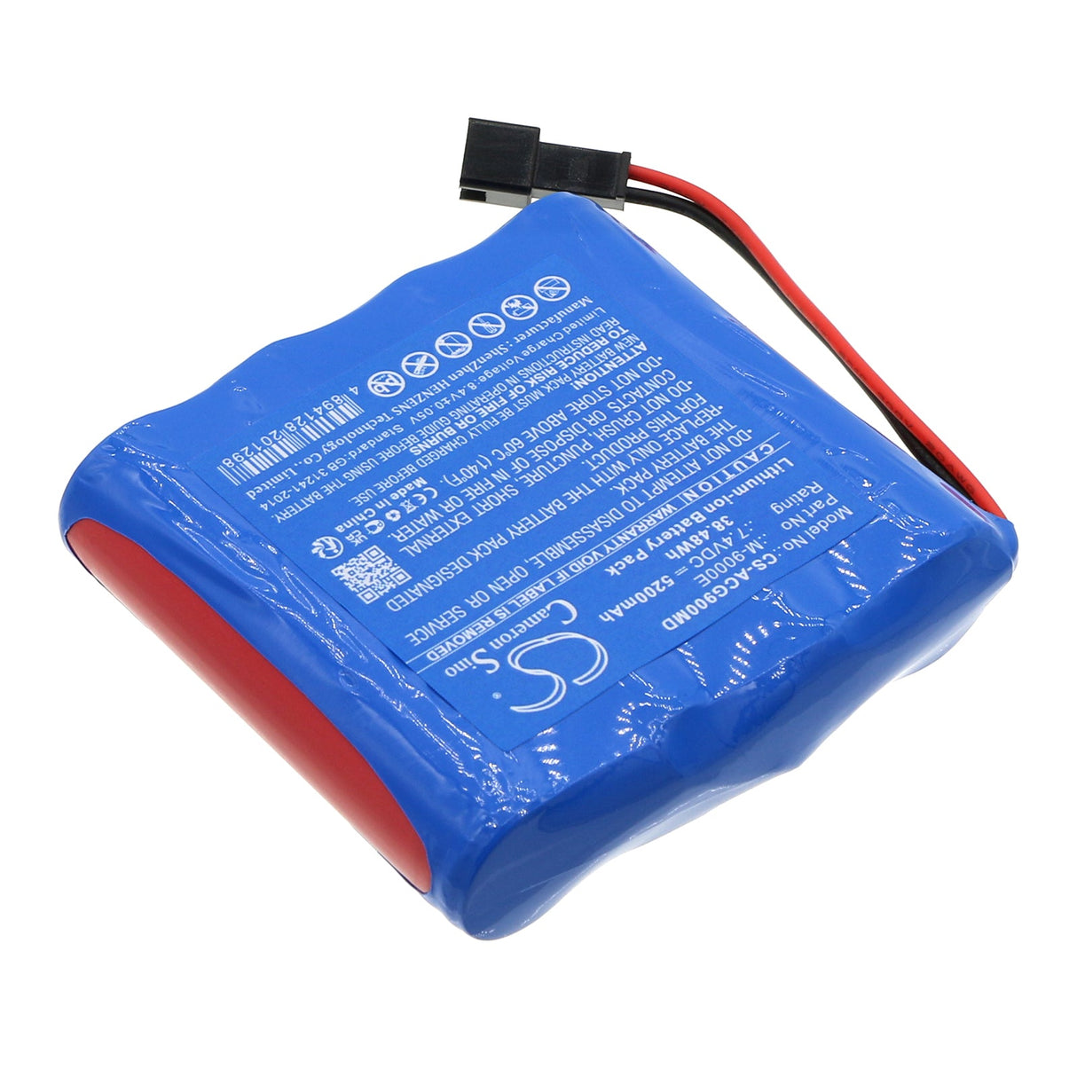 7.4V, Li-ion, 5200mAh, Battery fits Aricon, M9000e, M-9000e, 38.48Wh Medical Cameron Sino Technology Limited (Medical)   