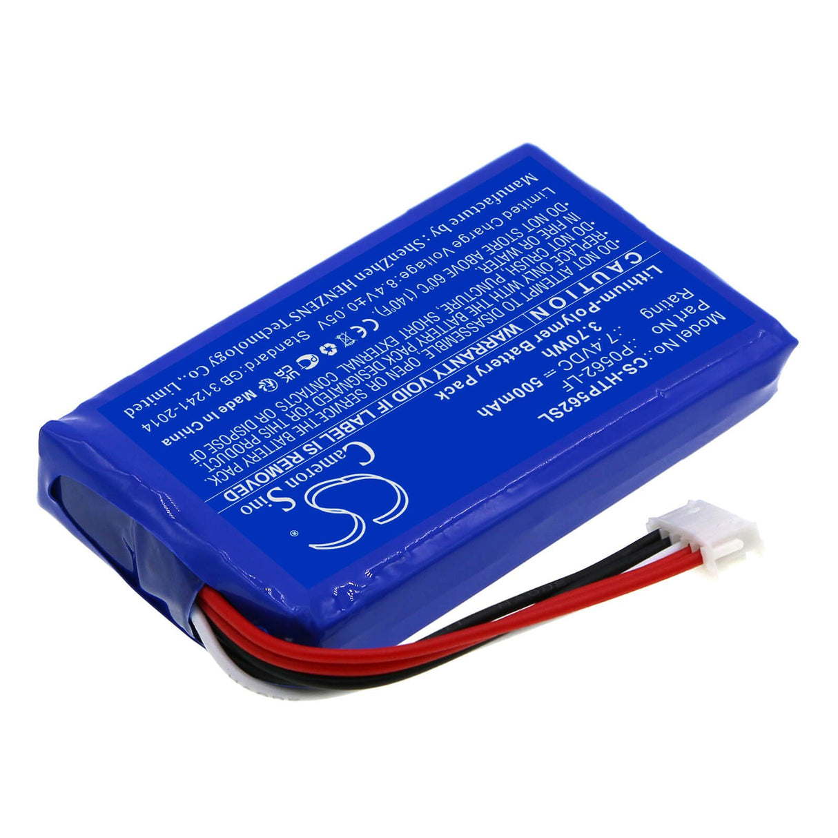 7.4v, Li-polymer, 500mah, Battery Fits Hp, Sprocket 100, 3.70wh Photo Printer Cameron Sino Technology Limited   