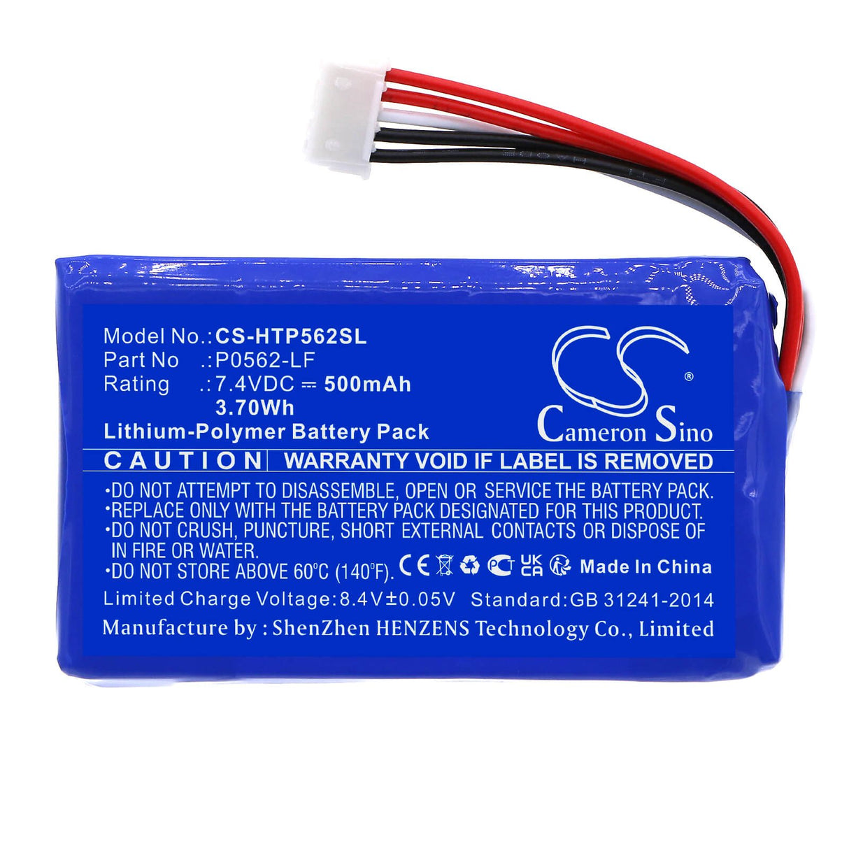 7.4v, Li-polymer, 500mah, Battery Fits Hp, Sprocket 100, 3.70wh Batteries for Electronics Cameron Sino Technology Limited   