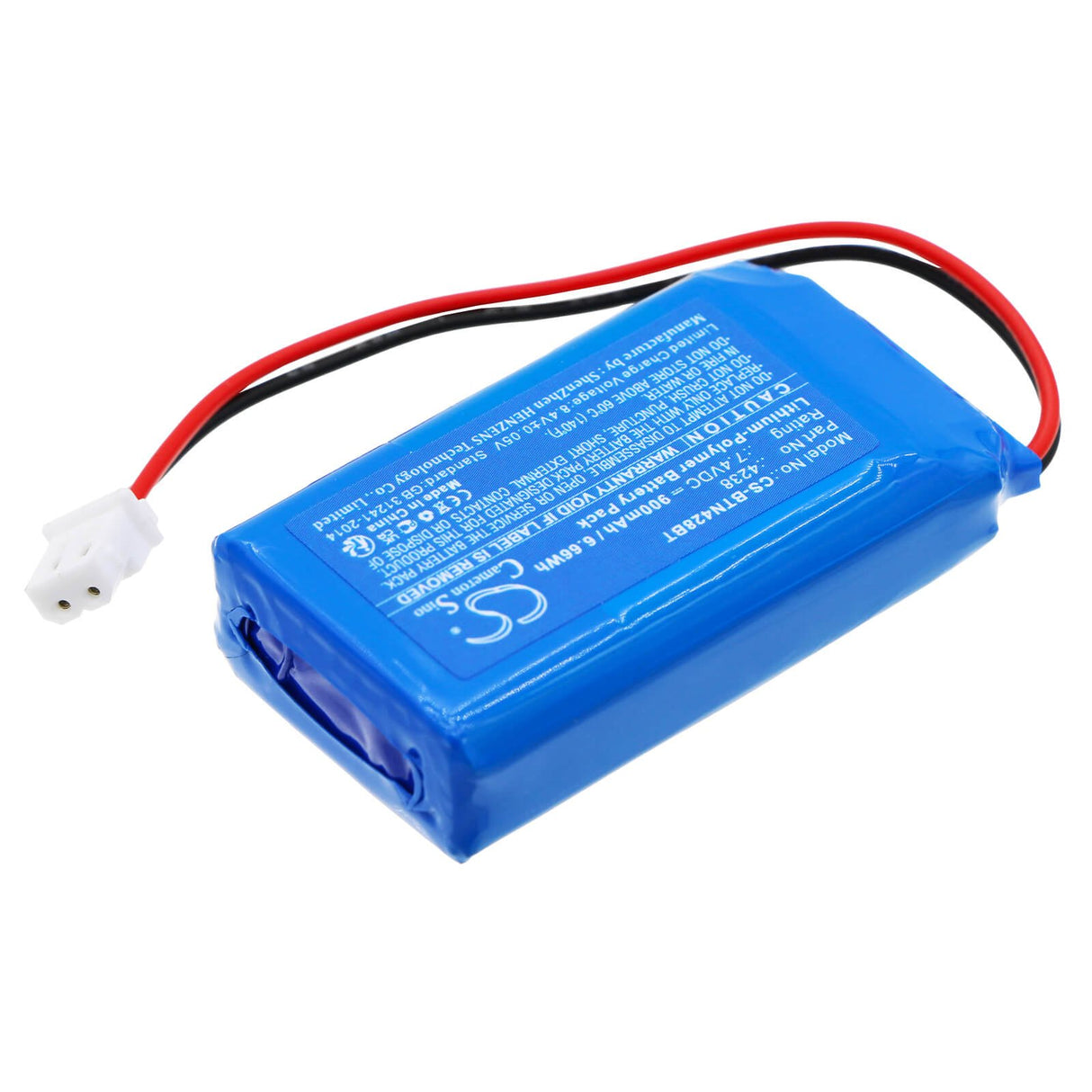 7.4v, Li-polymer, 900mah, Alarm Battery Fits Bticino, 4216, 4280, 6.66wh Alarm System Cameron Sino Technology Limited   