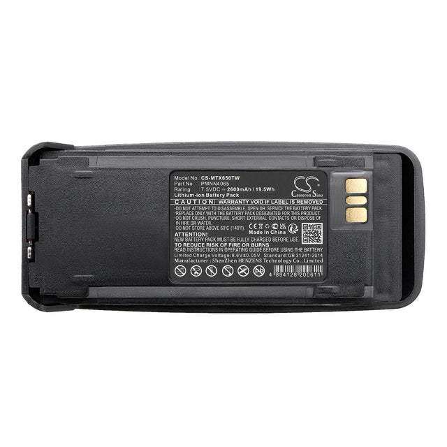 Impres 7.5V, Li-ion, 2600mAh, Two-Way Radio Battery fits Motorola, Dgp4150, Dgp4150+, 19.5Wh Two-Way Radio Cameron Sino Technology Limited   