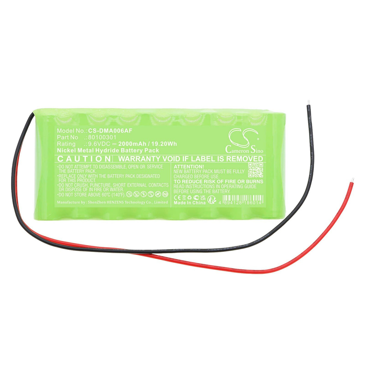 9.6v, Ni-mh, 2000mah, Battery Fits Dorma, Atd006, 19.20wh Automatic Doors Cameron Sino Technology Limited   