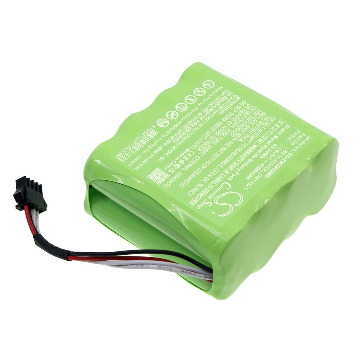 9.6v, Ni-mh, 4500mah, Battery Fits Zyno Medical, Z-800 Infusion Pump, 43.20wh Batteries for Electronics Cameron Sino Technology Limited (Medical)   