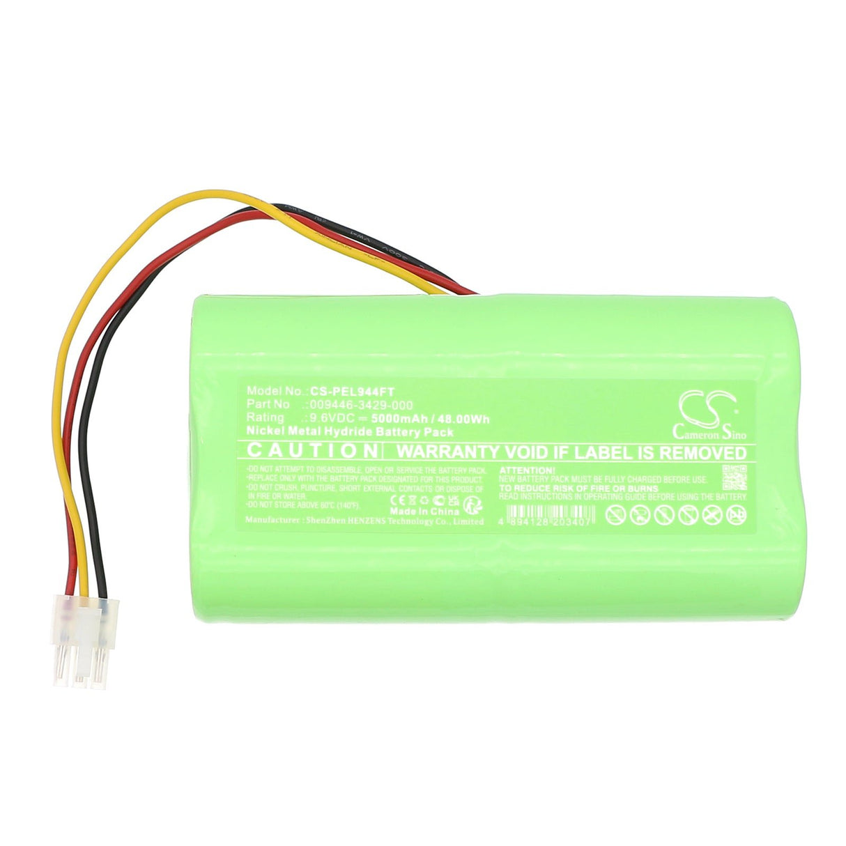 9.6v, Ni-mh, 5000mah, Flashligh battery Fits Pelican 9440 Rals, 48.00wh Flashlight Cameron Sino Technology Limited   