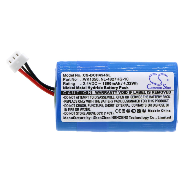 Ni-MH, Headset Battery For Bosch Integrus Pocket, Lbb 4540, Lbb4540/04 2.4v, 1800mah - 4.32wh Wireless Headset Cameron Sino Technology Limited   