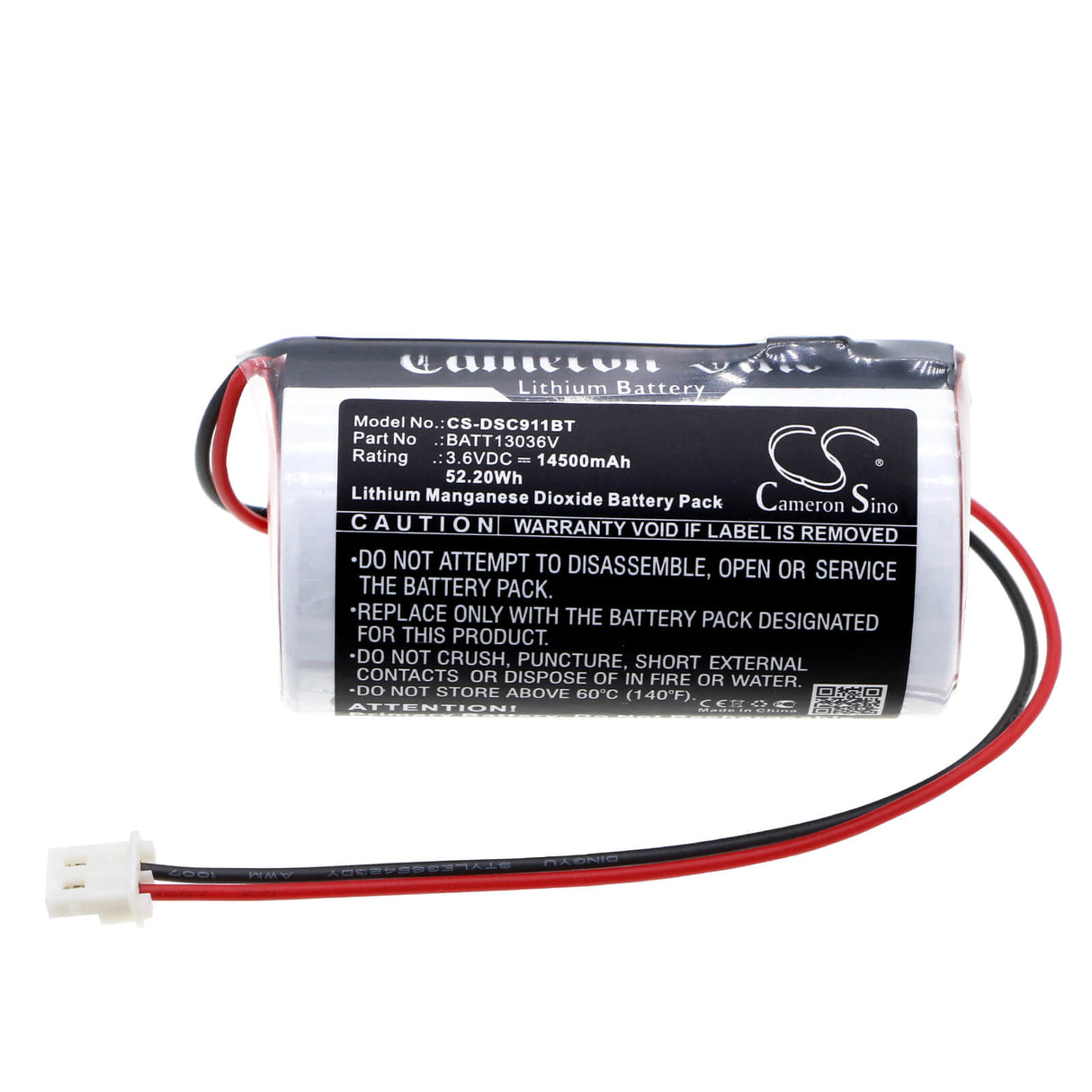 Li-MnO2, Alarm Battery For Dsc, Pgx901, Pgx911, Powerg Pg9911 3.6v, 14500mah - 52.20wh Alarm System Cameron Sino Technology Limited   