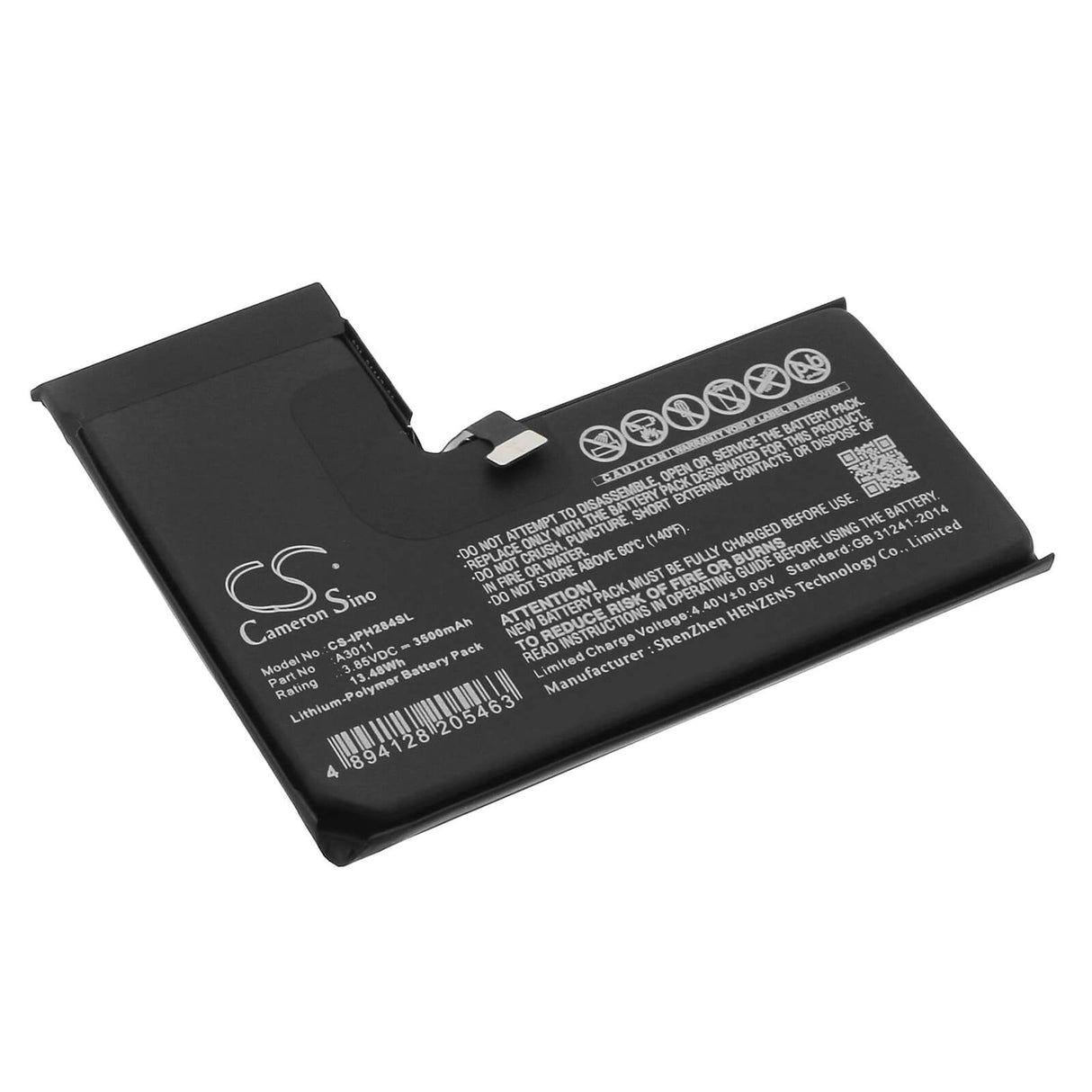 3.85v, Li-polymer, 3500mah, Smartphone Battery Fits Apple A2848, A3101, 13.48wh Mobile, SmartPhone Cameron Sino Technology Limited   