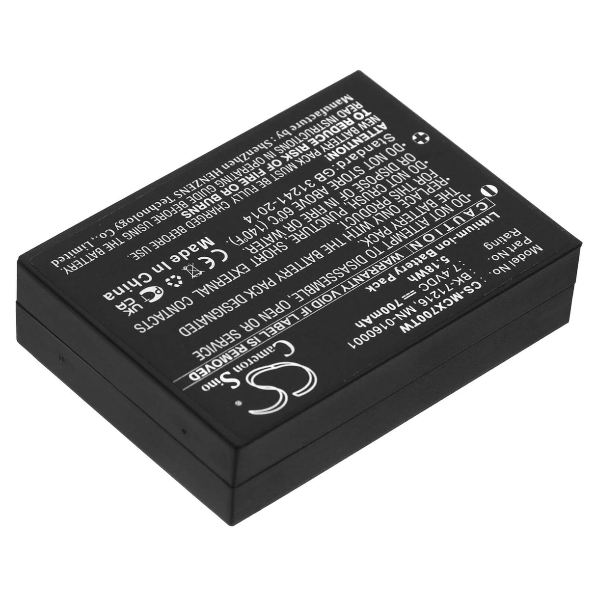 Battery For Cobra Li3900, Li3950, Li4900 7.4v, 700mah - 5.18wh Two-Way Radio Cameron Sino Technology Limited   