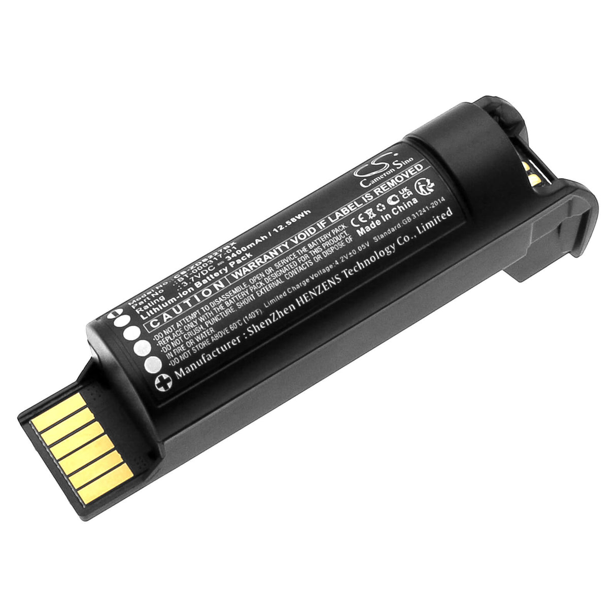 3.7v, Li-ion, 3400mah, Barcode scanner battery Fits Zebra Cr2278, Cr2278-pc, 12.58wh Barcode Scanner Cameron Sino Technology Limited   