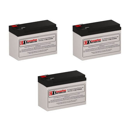 Batteries For Alpha Technologies Ali Elite 1500xl-rm (017-747-85) Ups, 3 X 12v, 7ah - 84wh UPS Batteries CB Range   