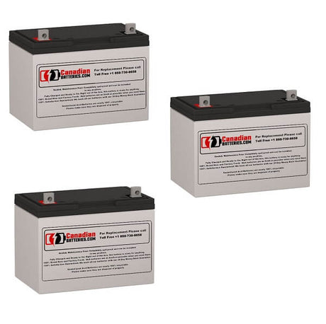 Batteries For Alpha Technologies Bp 3100-36 Ups, 3 X 12v, 100ah - 1200wh UPS Batteries CB Range   